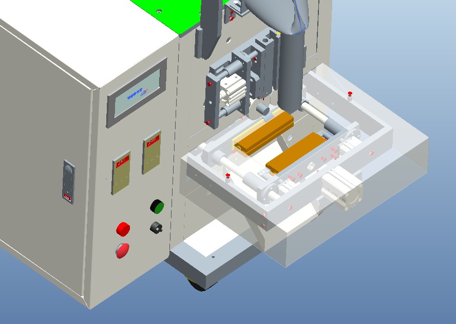 双振盘送料螺丝包装机3D模型 工程图